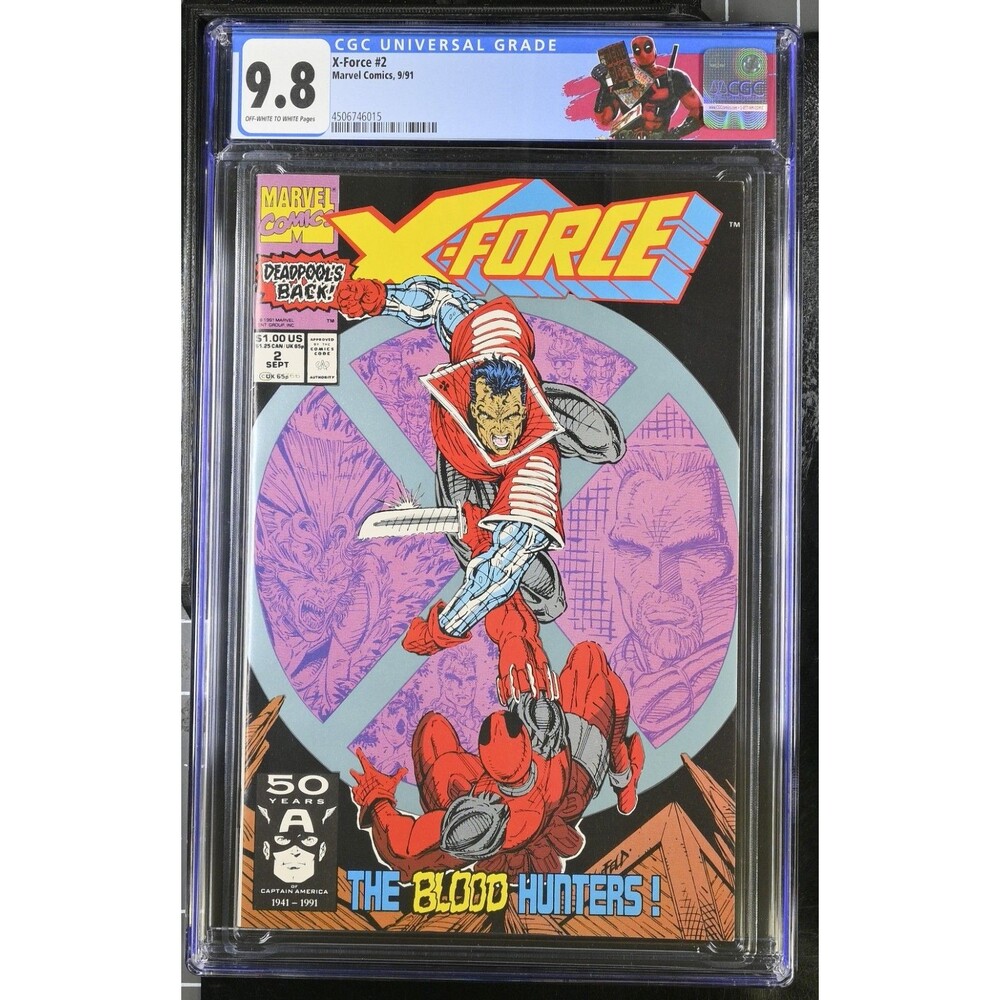 X-Force #2 2nd Appearance Of Deadpool 1st Weapon X Custom Label Liefeld CGC 9.8